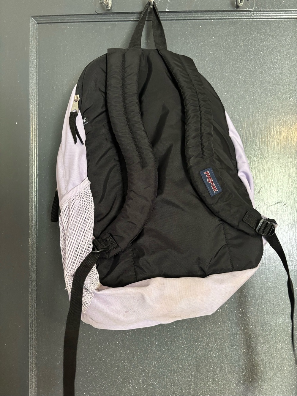 Jansport Light Lavender Backpack with Black Accents - Picture 2 of 4